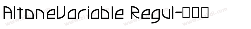 AltoneVariable Regul字体转换